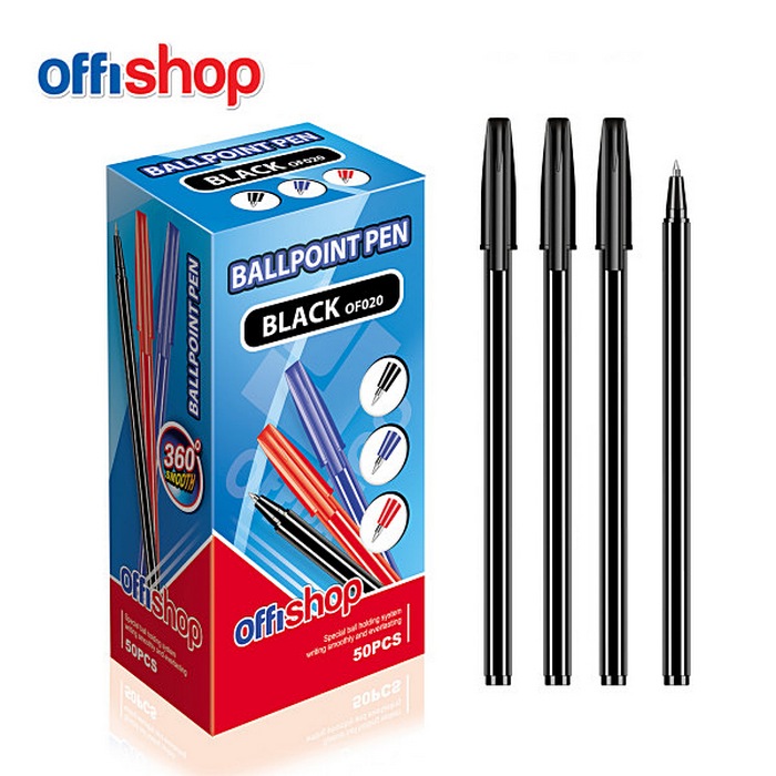 Hemijska olovka jednokratna crna OF020