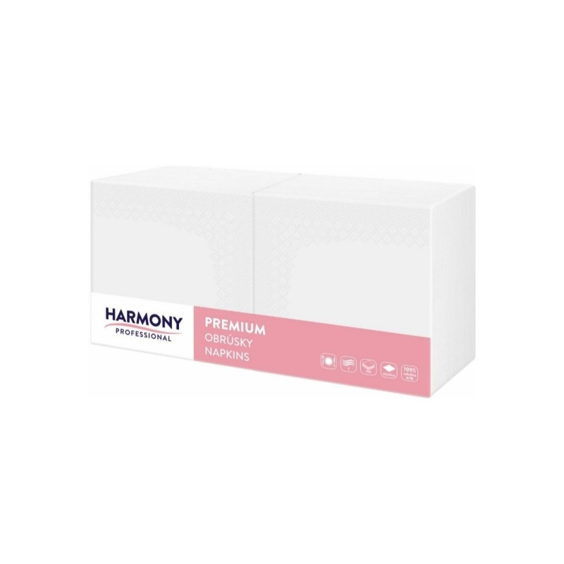 salvete-bijele-harmony-professional-24x24cm-250-lista Salvete Bijele Harmony Professional 24x24cm 250 Lista - Image 1